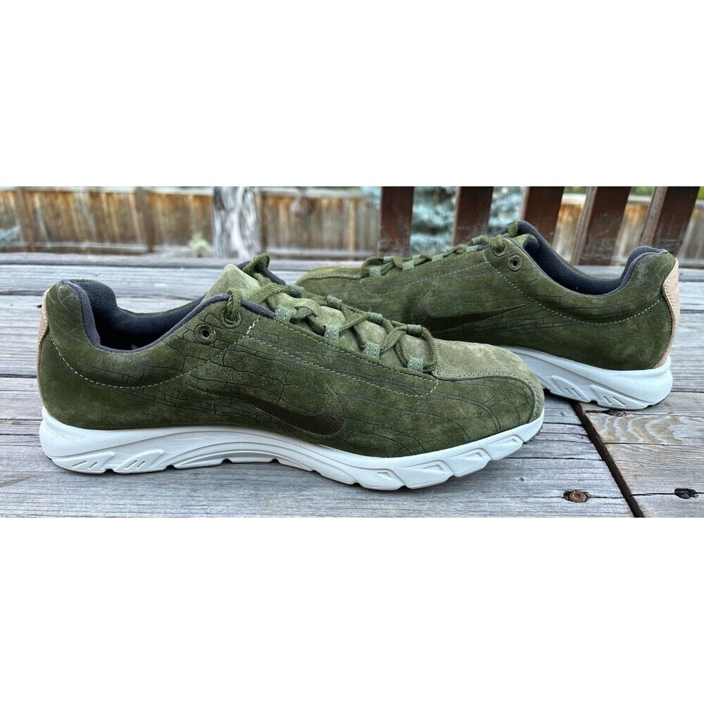 Nice! Nike Mayfly Leather Premium Men's 8 Sneakers - Legion Green - Picture 6 of 11